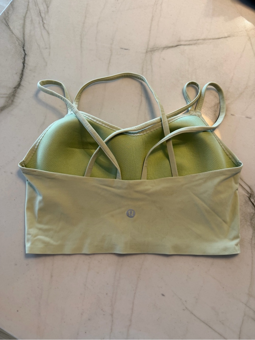 lululemon Light Green Like a Cloud Longline Sports Bra Size 8 - Picture 2 of 2